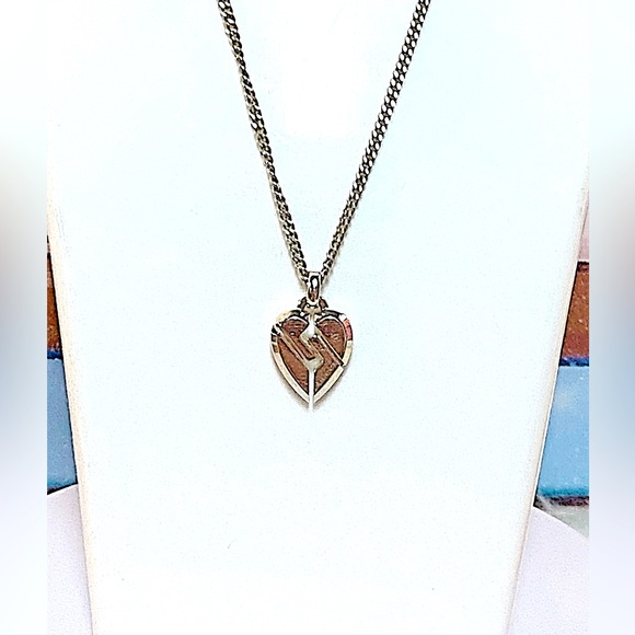 LOW START🔥🔥GUCCI Necklace pendant Heart break Sterling Silver 925 with box - Picture 3 of 12